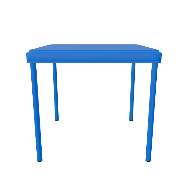Blue Kids Plastic Table 3D - 3D Model