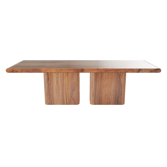 Stylish Wooden Dining Table 3D - 3D Model