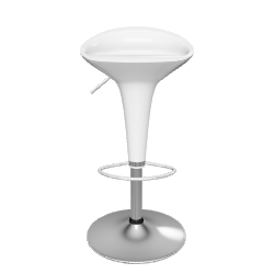 Stylish White Bar Stool 3D - 3D Model
