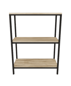 Minimalist Wooden Shelf Unit 3D - 3D Model