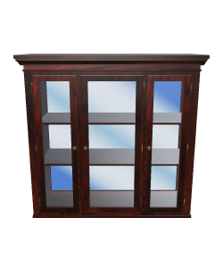 Elegant Wooden Display Cabinet 3D - 3D Model