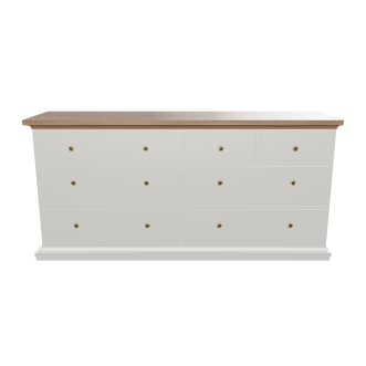 Modern Wooden Dresser 3D Model - Furniture 3D Model