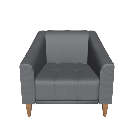 Contemporary Fabric Armchair 3D - 3D Model