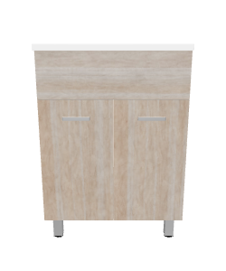 Stylish Wooden Storage Cabinet 3D - 3D Model