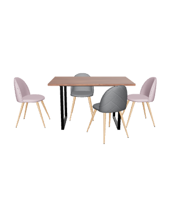 Stylish Dining Table Set 3D - 3D Model