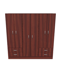 Elegant Wooden Wardrobe 3D Model - 3D Model