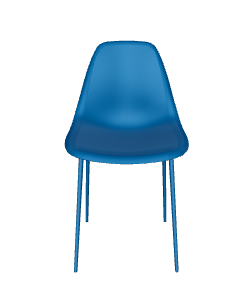 Sleek Blue Dining Chair Model - Furniture 3D Model