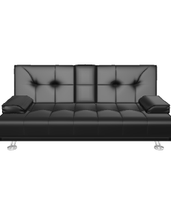 Stylish Black Sofa 3D Model - 3D Model