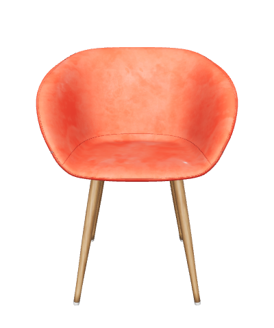 Modern Coral Accent Chair 3D - Furniture 3D Model