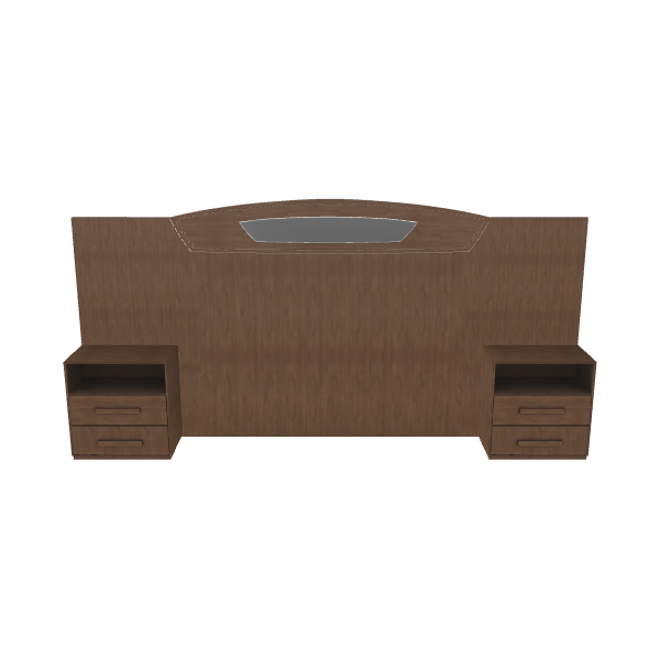 Stylish Wooden Headboard Model - 3D Model