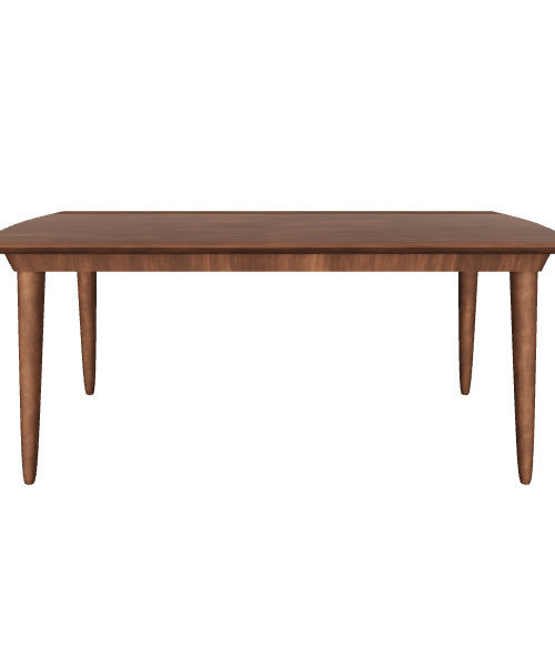 Contemporary Wooden Dining Table 3D - Furniture 3D Model
