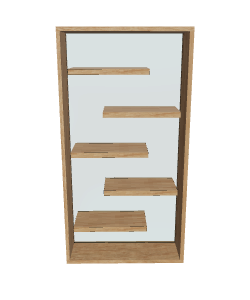 Stylish Wooden Bookshelf Model - Furniture 3D Model