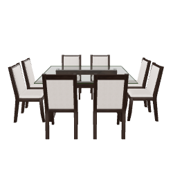 Stylish Modern Dining Table Set - 3D Model