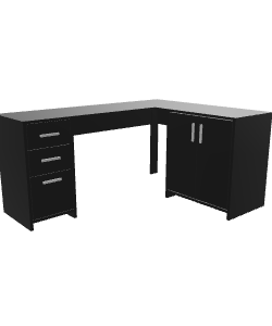 Stylish Corner Office Desk 3D - 3D Model