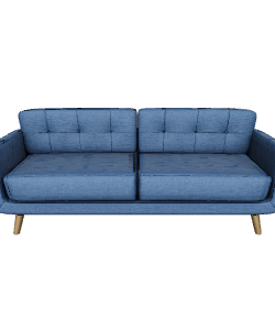 Stylish Blue Sofa 3D Model - 3D Model