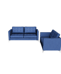 Stylish Blue Sofa Set 3D - Furniture 3D Model