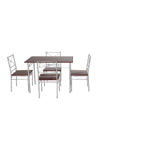 Stylish Dining Table Set 3D - 3D Model