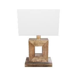 Stylish Wood Table Lamp - 3D Model