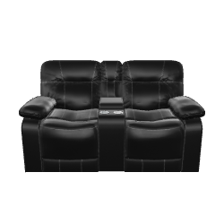 Stylish Black Recliner Sofa 3D - 3D Model