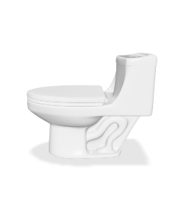 Stylized White Toilet Model 3D - Interior 3D Model