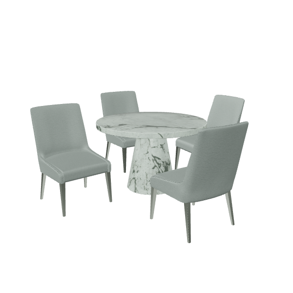 Stylish Dining Table Set 3D - 3D Model