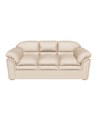 Contemporary Plush Sofa Model - 3D Model