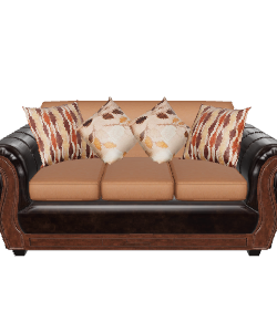 Elegant Brown Sofa 3D Model - Furniture 3D Model