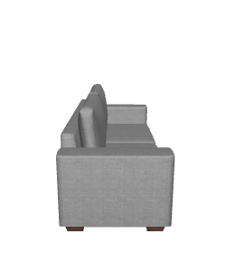 Stylish Grey Sofa 3D Model - 3D Model