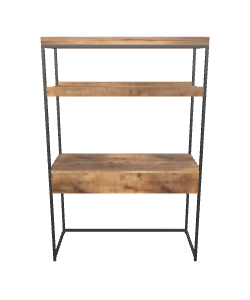 Rustic Wooden Shelf Unit 3D - 3D Model