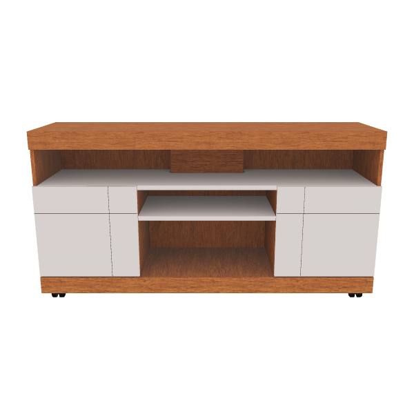 Stylish Wooden TV Stand 3D - 3D Model
