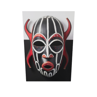 Stylized African Tribal Mask 3D - Interior 3D Model