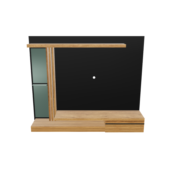 Stylish Wooden Shelf Model 3D - 3D Model