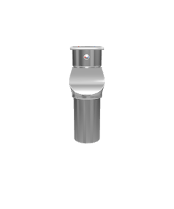 Stylish Metal Waste Disposal Unit - 3D Model