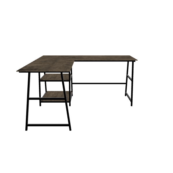 Stylish L-Shaped Office Desk 3D - 3D Model