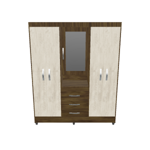Modern Wood Storage Cabinet 3D - 3D Model