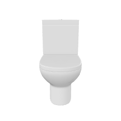Minimalist White Toilet Model - 3D Model