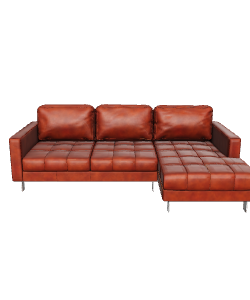 Stylish Leather Sectional Sofa 3D - Furniture 3D Model