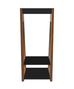 Minimalist Wooden Shelf Unit 3D - 3D Model