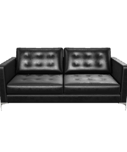 Contemporary Black Sofa 3D Model - 3D Model