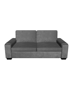 Contemporary Gray Fabric Sofa 3D - 3D Model