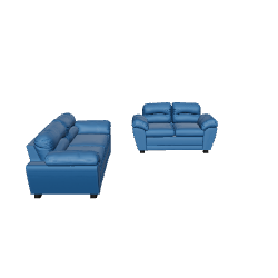 Contemporary Blue Sofa Set 3D - 3D Model