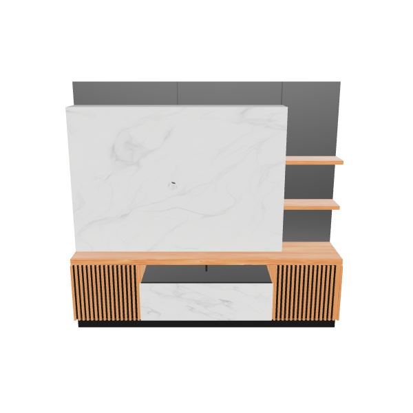 Elegant Modern Entertainment Center - Furniture 3D Model