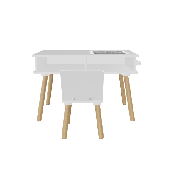 Minimalist White Desk Model - 3D Model