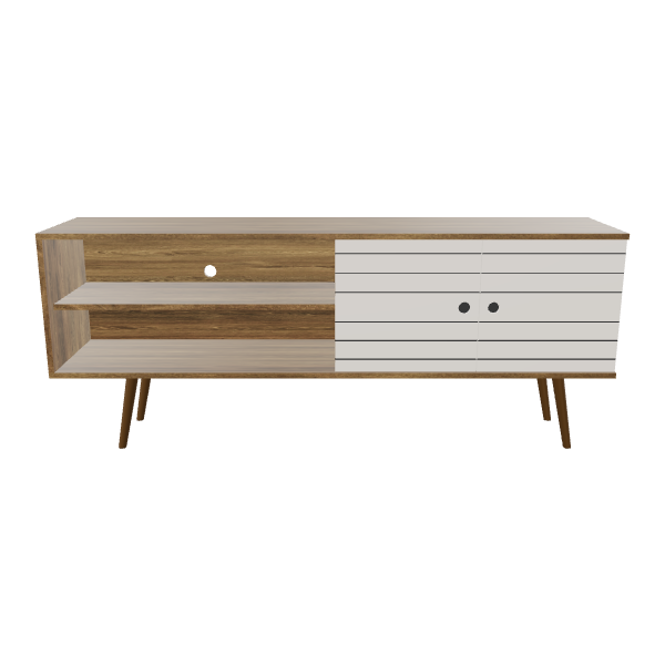 Stylish Wooden TV Stand 3D - 3D Model