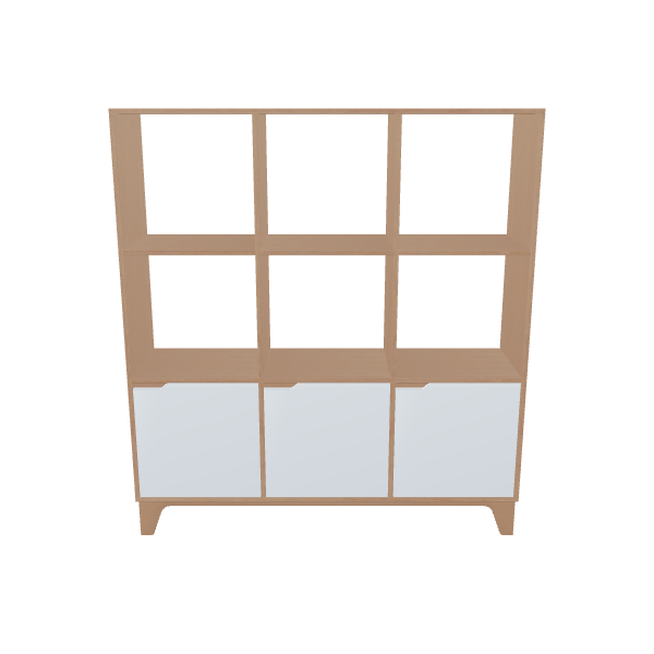 Minimalist Wooden Bookshelf 3D - 3D Model