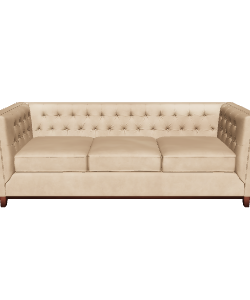 Elegant Upholstered Sofa Model - 3D Model