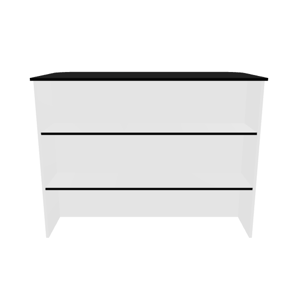 Modern White Storage Console Table 3D - 3D Model