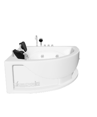 Elegant Corner Bathtub Model 3D - 3D Model