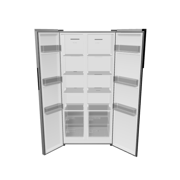 Stylish Double Door Refrigerator Model - Household 3D Model