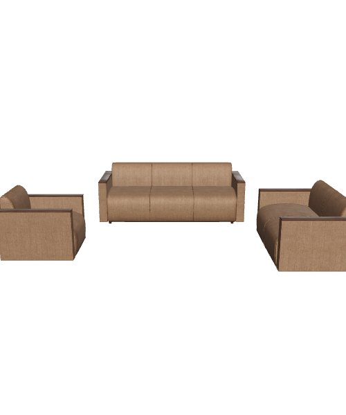 Contemporary Fabric Sofa Set 3D - Furniture 3D Model